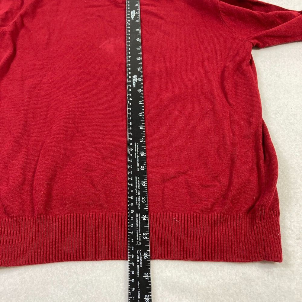 Grayson & Dunn Sweater Mens XL Red 100% Cotton V Neck Long Sleeve Casual NWT - Picture 9 of 12